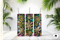 Boho Floral Tumbler Wrap | Alternative Tumbler Design Product Image 2