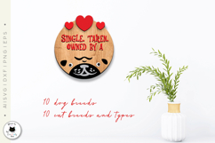 Cats &amp; Dogs Valentine Round Sign Bundle | Layered Laser Sign Product Image 2