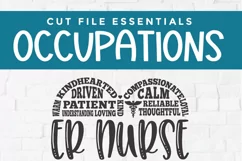 ER nurse svg, emergency room nurse, svg file for crafters, cricut svg, silhouette svg vertical Pinterest image