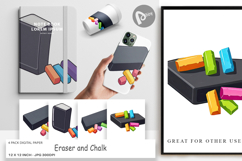 Digital Paper Eraser and Chalk Product Image 1