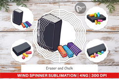 Wind Spinner Eraser and Chalk Product Image 1
