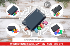 Wind Spinner Eraser and Chalk Product Image 1