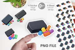Eraser and Chalk Sticker Product Image 1