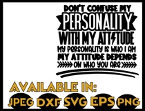 Sarcasm SVG DXF JPEG Silhouette Cameo Cricut attitude humor Product Image 2