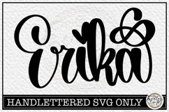 Erika - Handlettered Name SVG Cut file Product Image 1