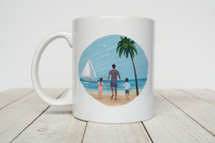 Beach Family People Clipart| Sublimation design | Hand drawn Product Image 5