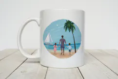 Beach Family People Clipart| Sublimation design | Hand drawn Product Image 5