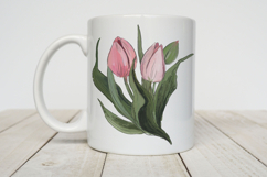 Hand Painted Tulip Flower PNG Clipart | Sublimation Design Product Image 7
