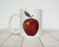 Apple sublimation design. Apple PNG. Fruit clipart. Painting Product Image 5
