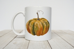 Hand Painted Watercolor Pumpkin Clipart PNG Product Image 4