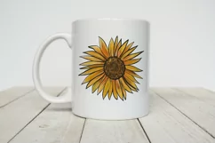 Sunflower Sublimation design. Flower clipart. Floral PNG Product Image 6