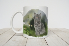 Watercolor Cat Illustration PNG Hand Drawn |Sublimation Product Image 5