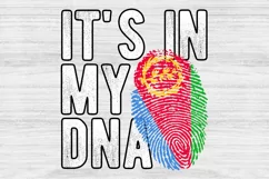 It's in my DNA Eritrea Flag Fingerprint PNG Sublimation Product Image 1