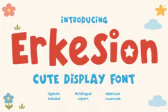 Erkesion Cute Playful Kids Typeface Product Image 1