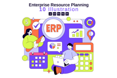 10 ERP Software System Illustration Product Image 1