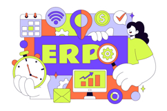 10 ERP Software System Illustration Product Image 4