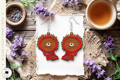 Cute Layered Woodland Earrings | Animal Laser Cut SVG Product Image 2