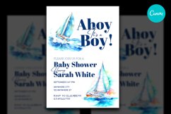 Sea Baby Shower Invitation Editable Template Product Image 1