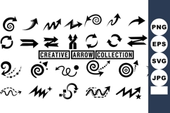 Creative arrow vector collection with various abstract black Product Image 1