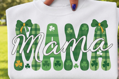 Mama Green Shamrock PNG T-shirt Design, mama png, green mama Product Image 3