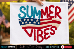 Summer Vibes USA PNG T-shirt Design, summer vibes png, usa Product Image 2