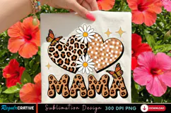 Leopard Mama PNG T-shirt Design, leopard mama png, animal Product Image 1