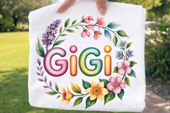 Gigi Floral PNG Design, gigi png, floral gigi, grandma png Product Image 1