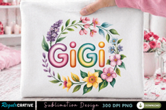 Gigi Floral PNG Design, gigi png, floral gigi, grandma png Product Image 2
