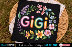 Gigi Floral PNG Design, gigi png, floral gigi, grandma png Product Image 3