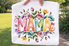 Mama Floral PNG Design, mama png, floral mama, mom shirt png Product Image 1