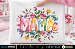 Mama Floral PNG Design, mama png, floral mama, mom shirt png Product Image 2