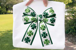 Clover Bow Sublimation PNG, clover bow png, st patricks bow Product Image 2