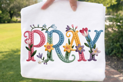 Pray Floral Sublimation PNG T-shirt Design, pray png, pray Product Image 2