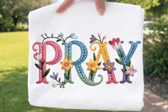 Pray Floral Sublimation PNG T-shirt Design, pray png, pray Product Image 2
