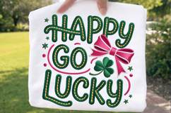 Happy Go Lucky PNG T-shirt Design, happy go lucky png, lucky Product Image 1