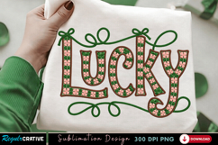 Lucky Floral Sublimation PNG T-shirt Design, lucky png, flor Product Image 2
