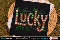 Lucky Floral Sublimation PNG T-shirt Design, lucky png, flor Product Image 3