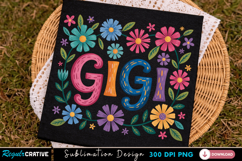 Gigi Floral Sublimation PNG, gigi png, gigi sublimation Product Image 3