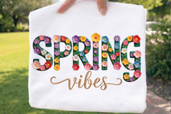 Spring Vibes Sublimation PNG T-shirt Design, spring vibes Product Image 2