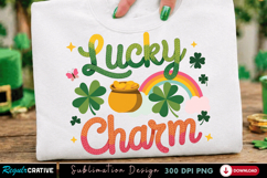 Lucky Charm Sublimation PNG T-shirt Design, lucky charm png, Product Image 1