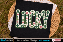 Lucky Shamrock PNG T-shirt Design, shamrock png, lucky sham Product Image 3