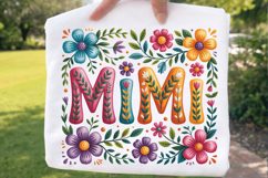 Mama Floral Sublimation PNG T-shirt Design, mama png, floral Product Image 2
