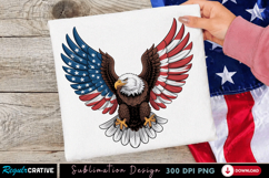 Eagle USA Sublimation PNG T-shirt Design, eagle png, usa eag Product Image 2