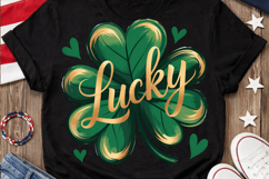 Lucky Shamrock PNG T-shirt Design, lucky png, shamrock png, Product Image 3