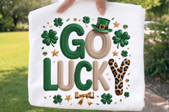 Go Luck Shamrock PNG T-shirt Design, go luck png, shamrock Product Image 2