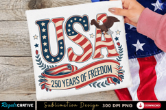 USA Vintage Sublimation PNG, usa vintage png, retro usa Product Image 2
