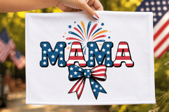 USA Mama Floral PNG T-shirt Design, usa mama png,floral mama Product Image 2