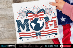 Mama Flag Heart PNG T-shirt Design, mama heart png,usa heart Product Image 1
