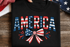 America Floral PNG T-shirt Design, america floral png, usa Product Image 3