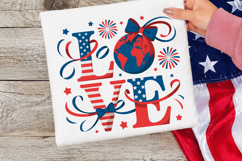 USA Bold Text PNG T-shirt Design, usa text png, bold usa png Product Image 1